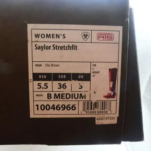 NEW Ariat Women’s 5.5 Saylor Stretchfit Boots Tall Chic Brown Leather - Picture 15 of 15